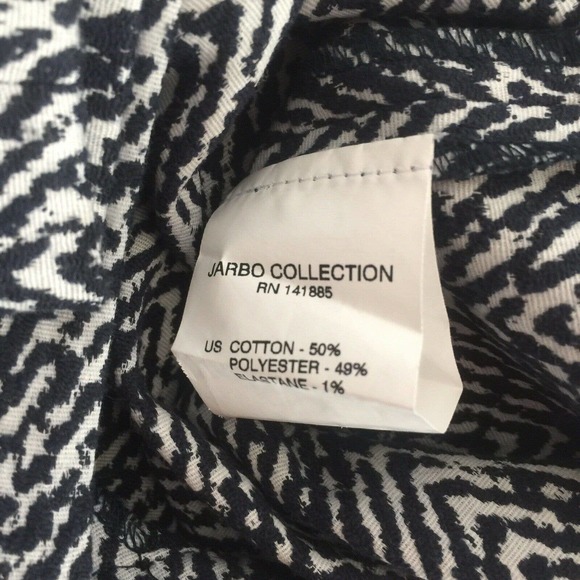 Jarbo Dress Chevron Navy White Sheath Sleeveless - Picture 6 of 7